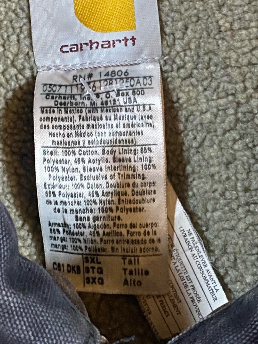 Carhartt Men’s brown Canvas Work Jacket - Picture 2 of 5